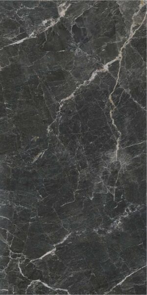 PIEDRA SINTERIZADA MARBLE BLACK PULIDO/BOCCIARDATA 162X324cm 12 MM
