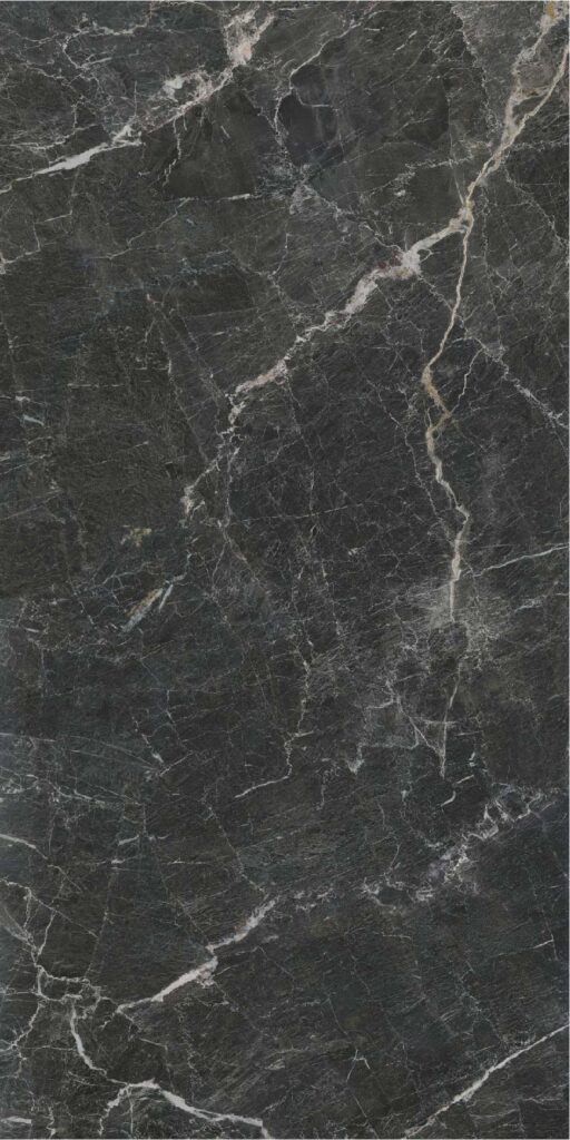 PIEDRA SINTERIZADA MARBLE BLACK PULIDO/BOCCIARDATA 162X324cm 12 MM