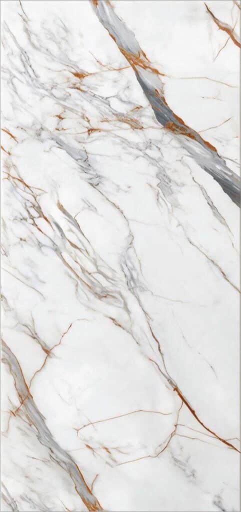 PIEDRA SINTERIZADA CARVING FISH BELLY GOLD CRYSTALLINE GLOSS 120X270cm 9MM